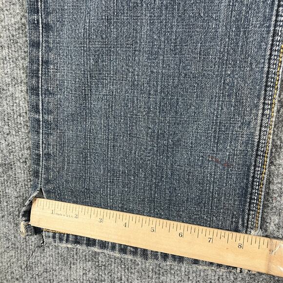 Songs of Freedom Jeans Mens Size 34 Blue Distressed Straight Leg Casual Denim - Picture 6 of 14